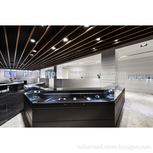 Watch display cases and jewelry wood cabinets for jewelry concept store decoration